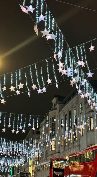 England, London, Weihnachtslichter